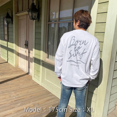 Born to surf Sweat L/S Tee - White