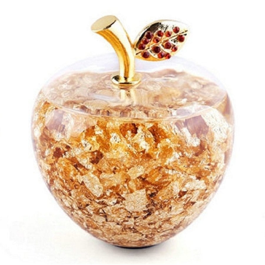 黄金のりんご ゴールデンアップル 開運 金箔入り 縁起物 金運 風水