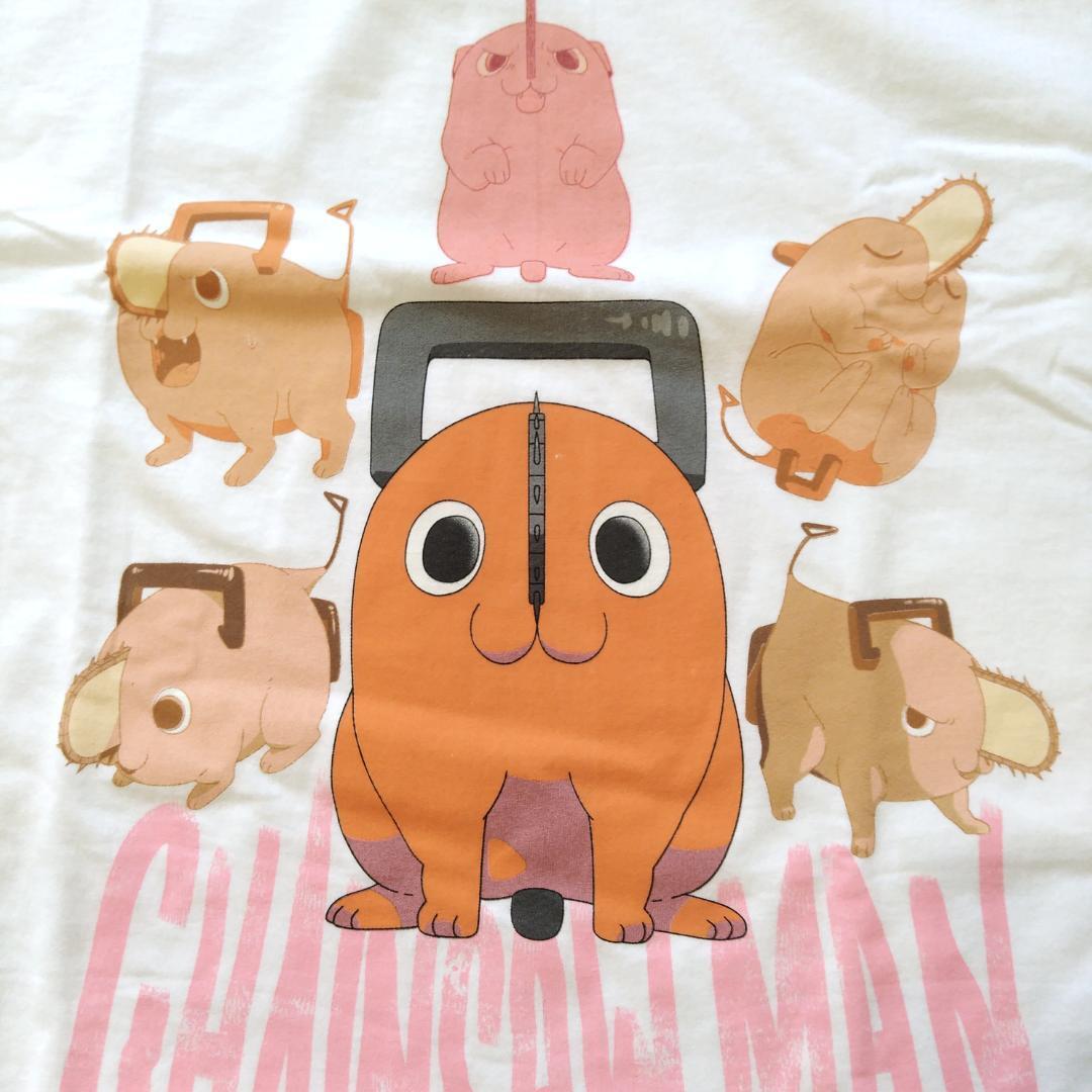 チェンソーマン Tシャツ 白 アニメTシャツ ポチタ チェンソーマン Tシャツ XLサイズ 白 アニメTシャツ ポチタ 海外
