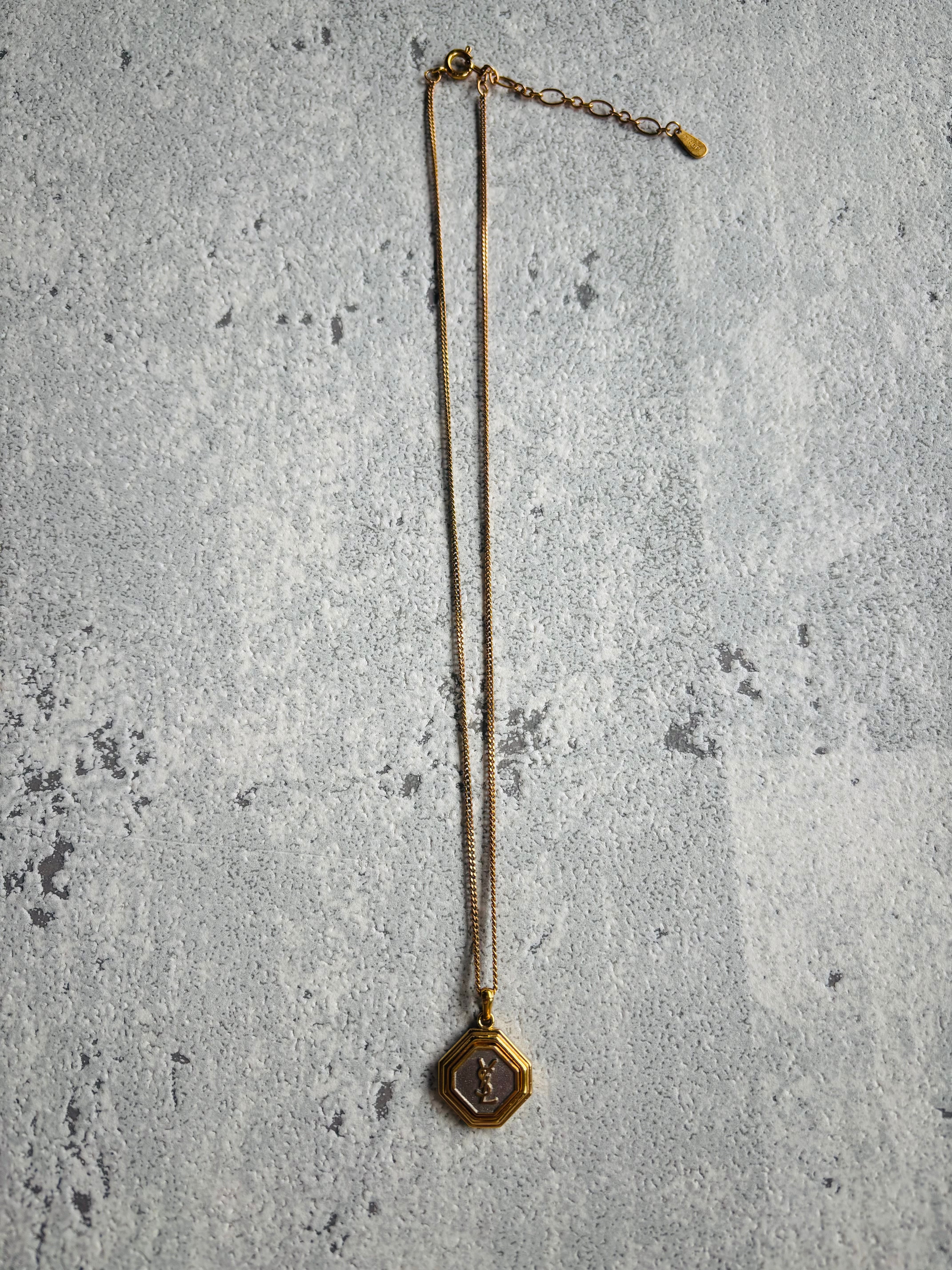 Yves Saint Laurent YSLロゴ×ハート ブローチ | Petit luxe Vintage