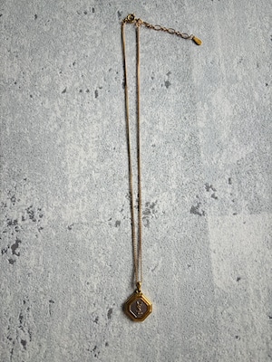 Yves Saint Laurent カサンドラロゴ ネックレス ゴールド×シルバー