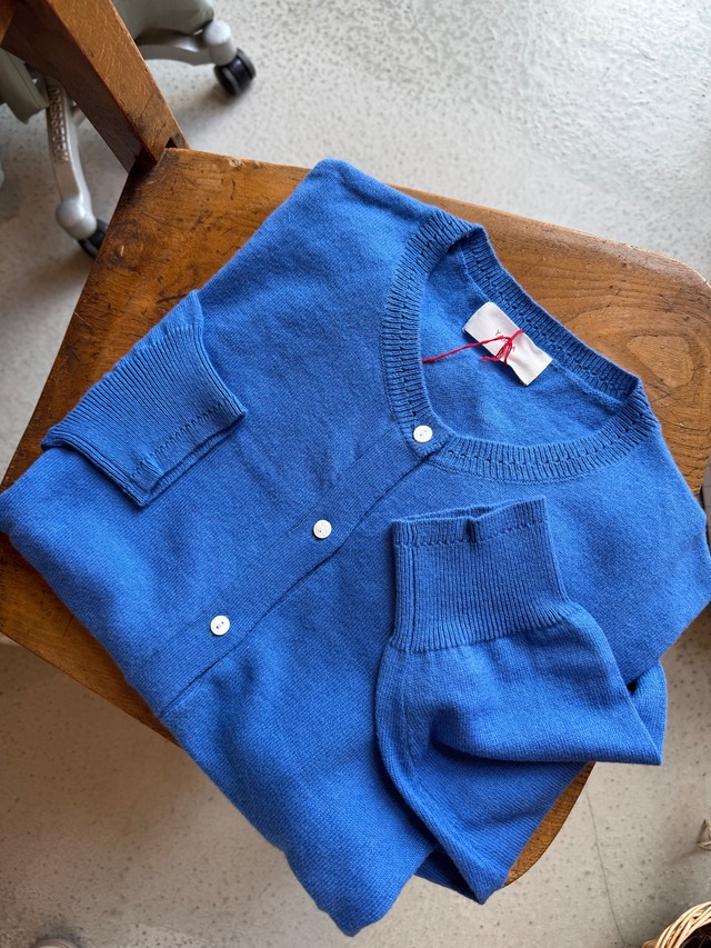 YARRA  コットンカシミヤクルーカーディガン
