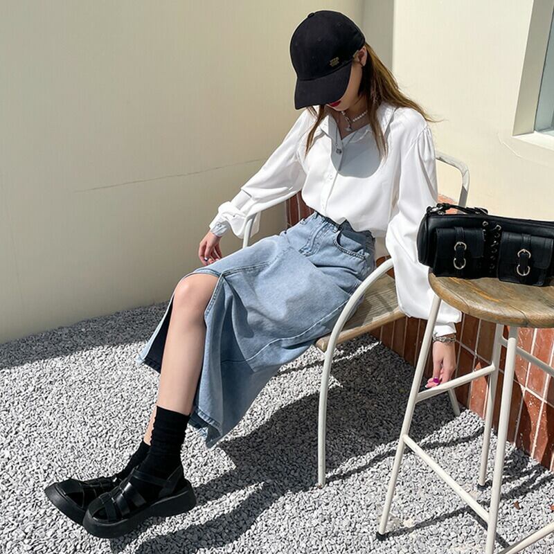 デニムスカート デニムスリットロングスカート タイトスカート デニムスカート デニムスリットロングスカート タイトスカート