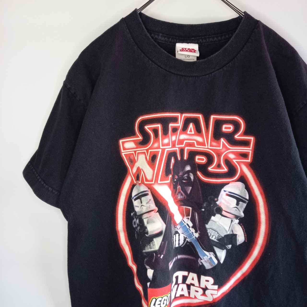 STAR WARS　レゴ　コラボ　クルーネック　Tシャツ　ダースベイダー　黒