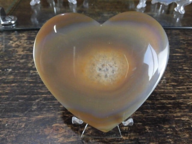 【瑪瑙カービング】　ハート瑪瑙　no.3