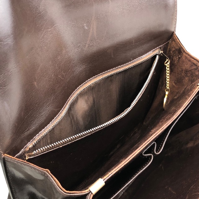 CELINE セリーヌ ショルダーバッグ ブラウン 馬車 ホースキャリッジ スエード レザー vintage ヴィンテージ オールド 8kncfy