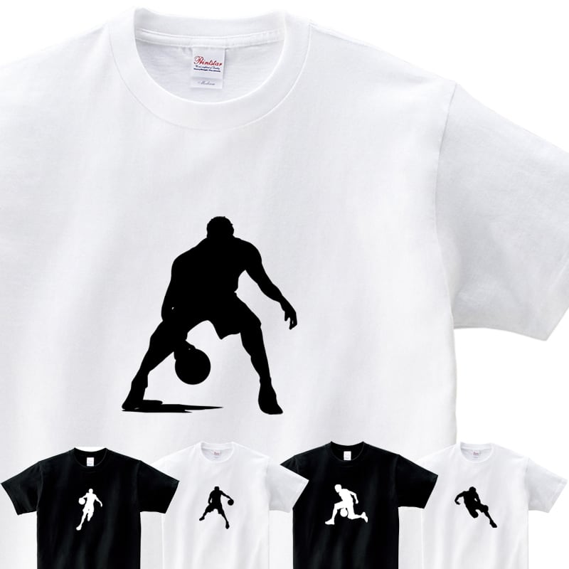 選べるデザイン バスケットボール ドリブル Tシャツ sp19 バスケ部 スポーツ シルエットデザイン