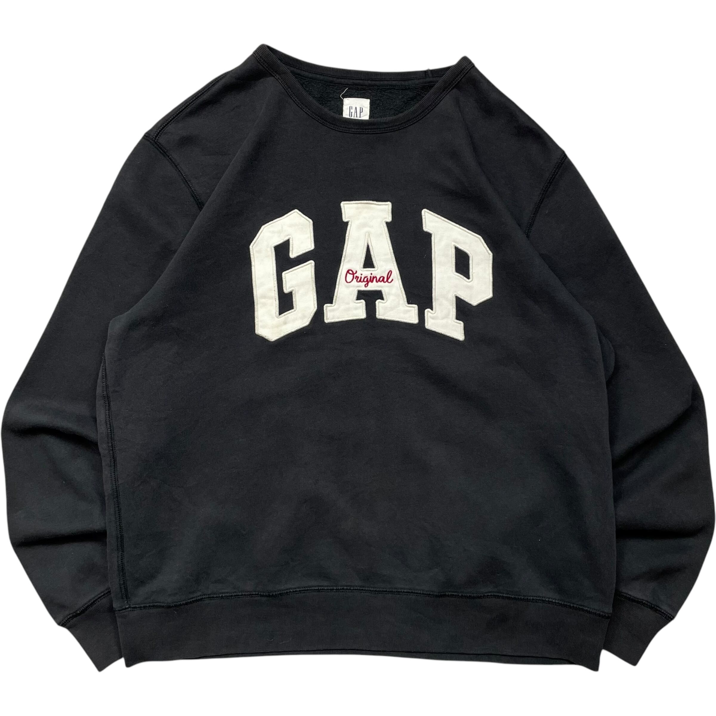 《L》 GAP ギャップ スウェット ワッペン ブラック no.5613