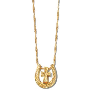 Hawaiian horseshoe cross necklace（ゴールド）