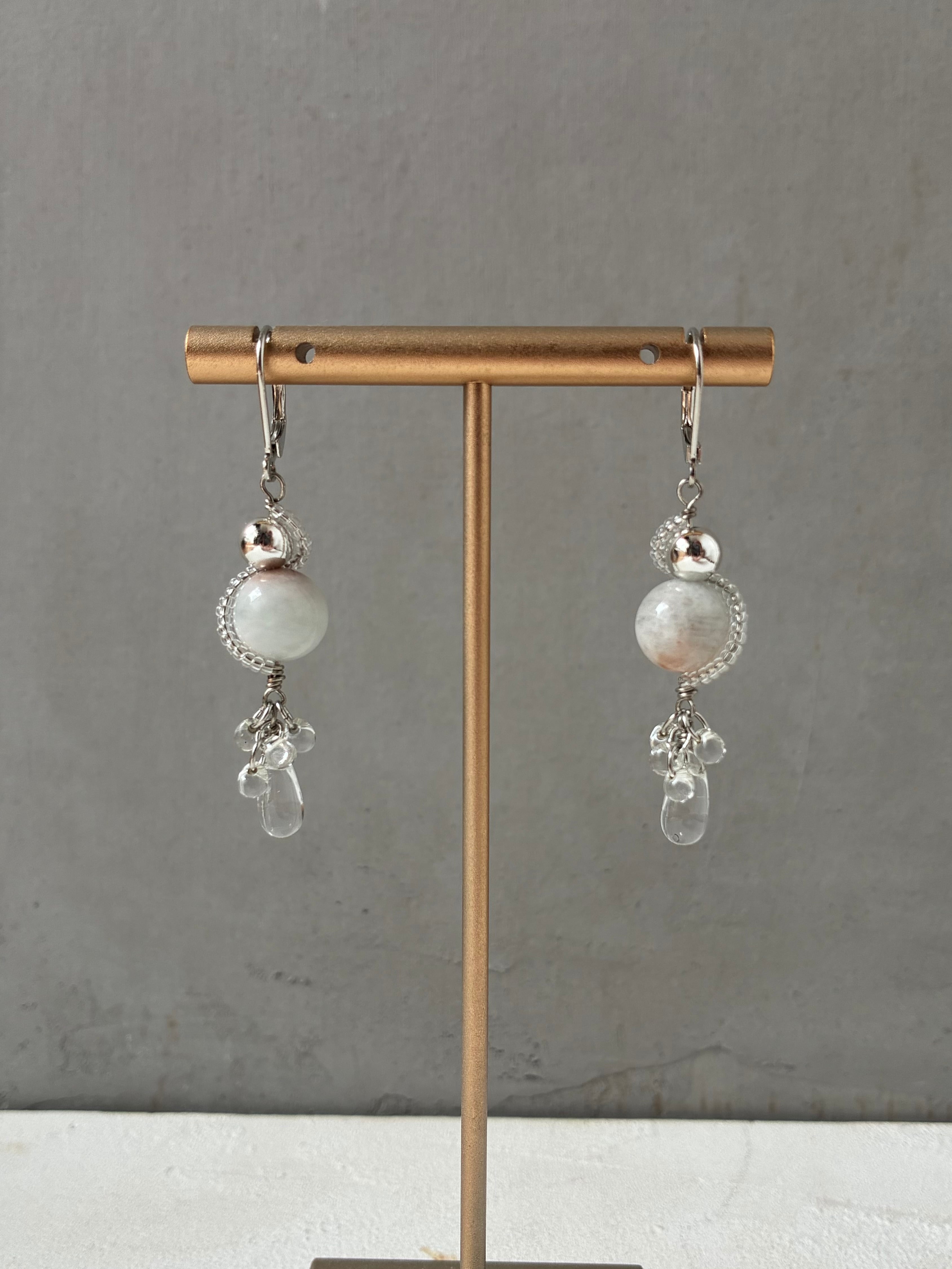 ラグーンアクアマリンのピアス/イヤリング