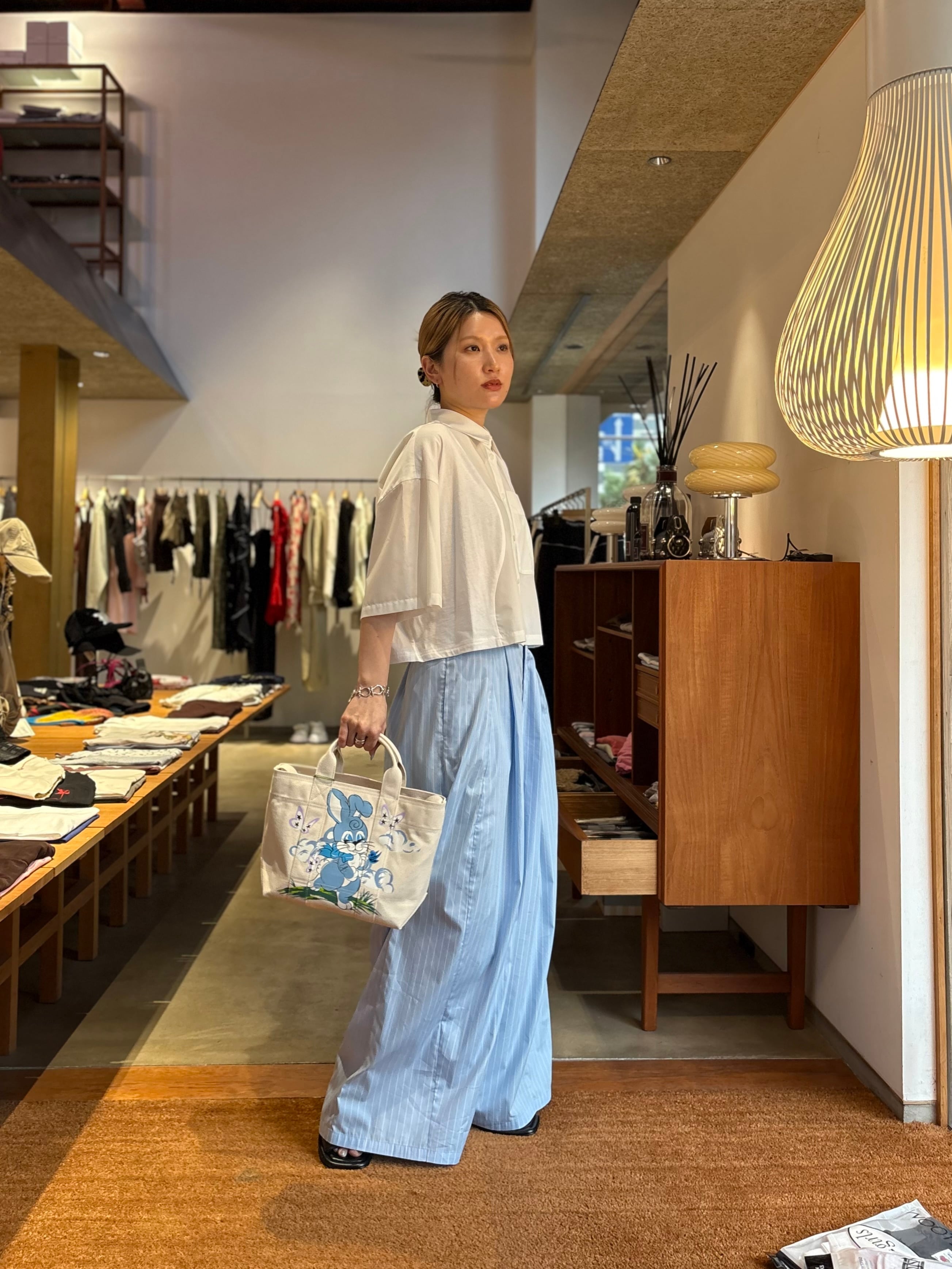 nagonstans ナゴンスタンス　ワイドパンツ　カラシ　size38 新品 26SS】nagonstans ナゴンスタンス / ワイドパンツ / square wide pants