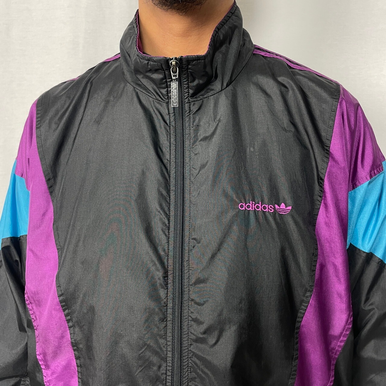 80年代 adidas アディダス ナイロン トラックジャケット メンズL-XL 