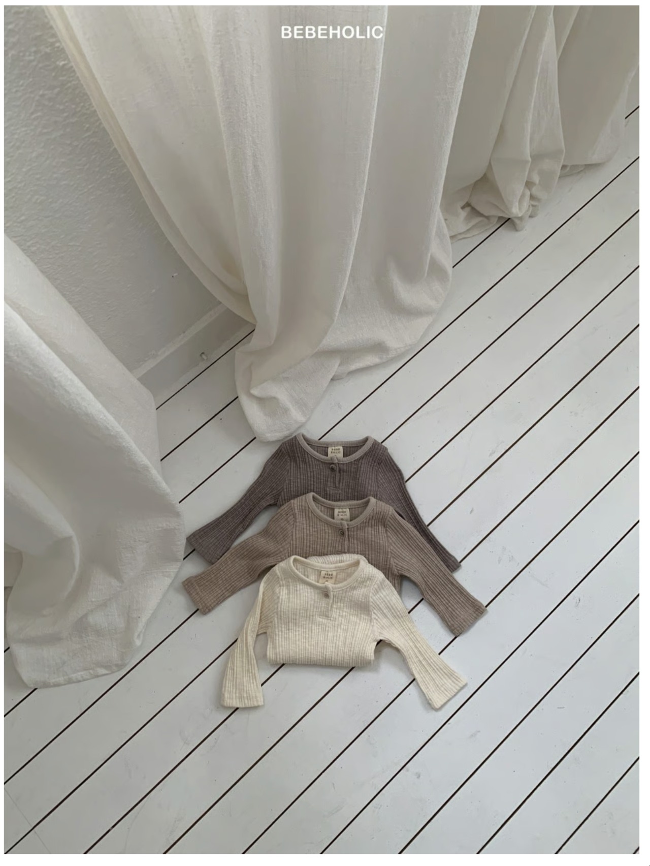 【bebeholic】ラビリブスーツ／クリーム（55~85cm） - 4