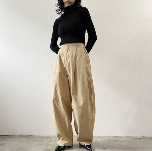 ナンバーミーTOKYO" TWILL TAC WIDE PANTS"BEIGE