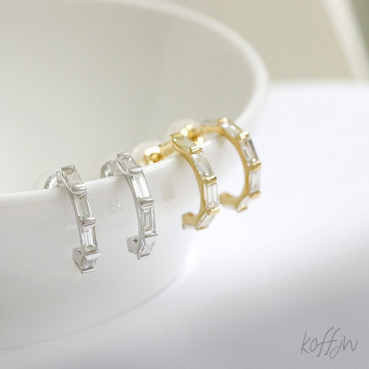 美品❗️D0.70CT✨k18バケットダイヤピアス　k18フープダイヤピアス