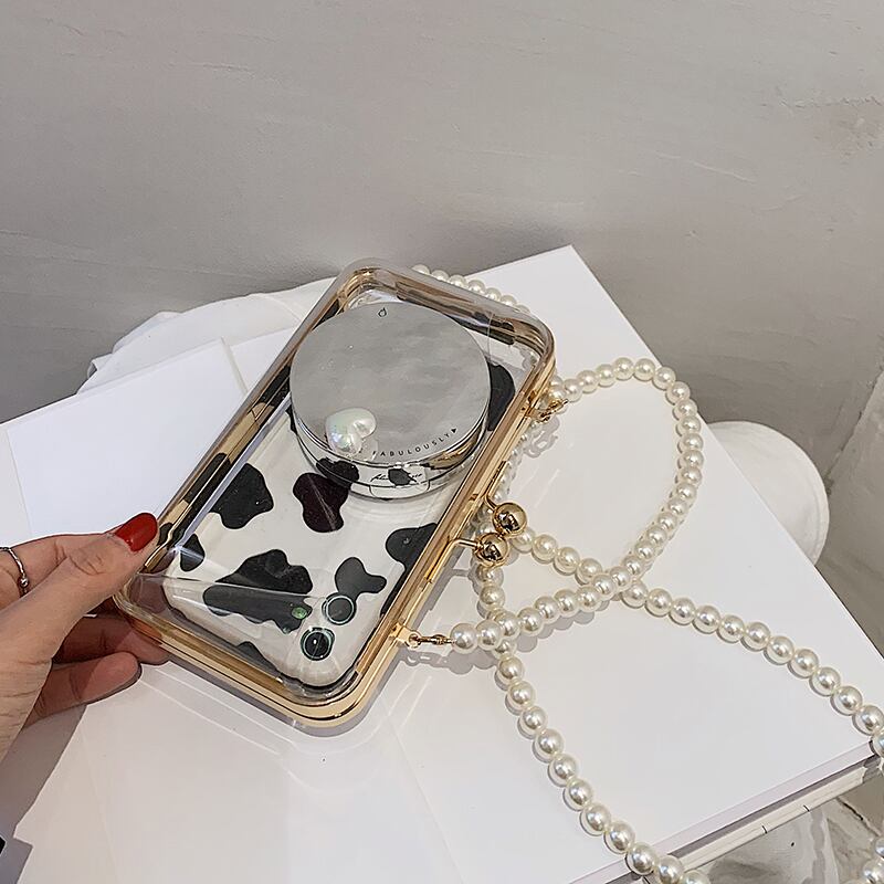 サマーパールチェーン 夏物 真珠 スクウェア Tiancai_Wing_Bag48079681385