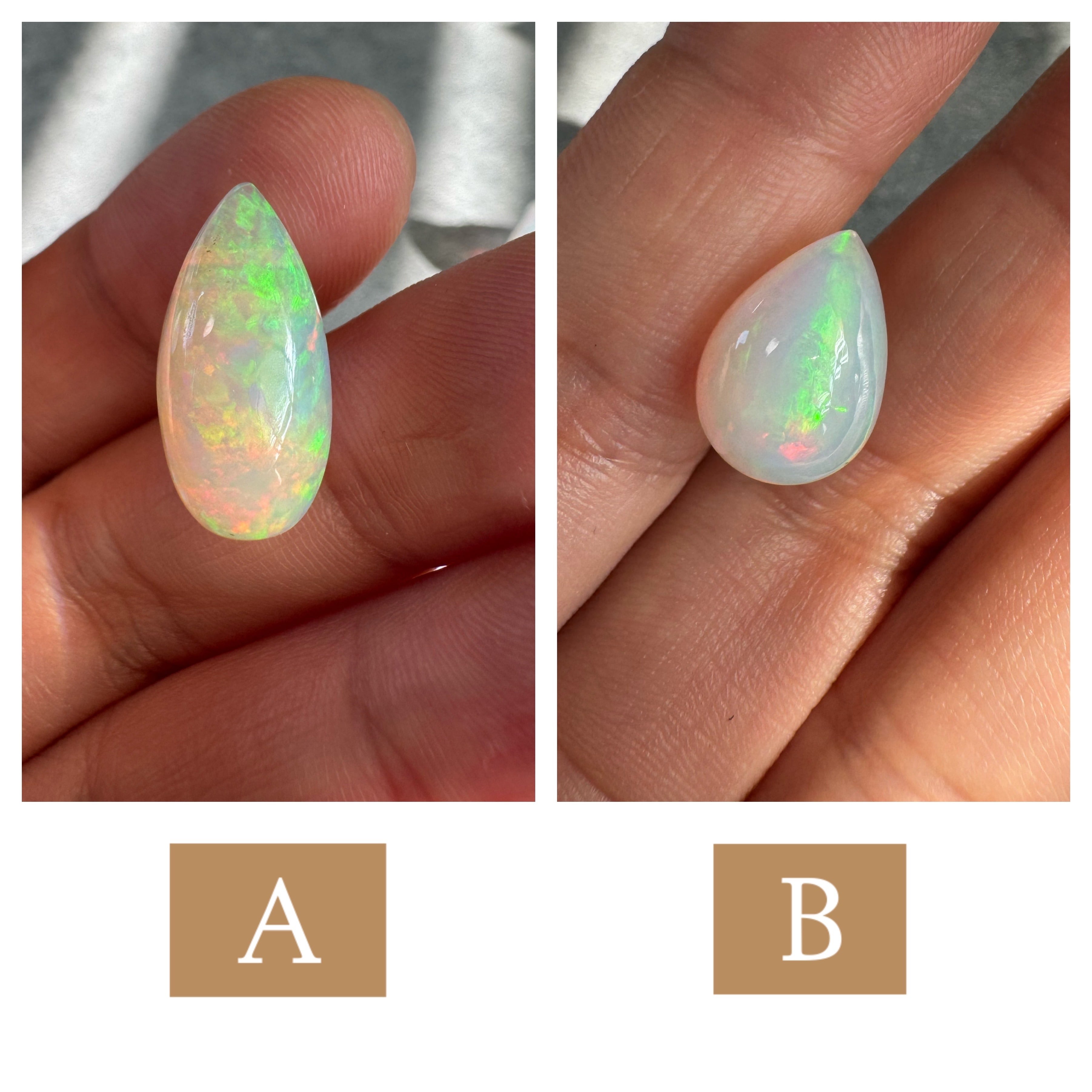 ヘアゴム No.277 オーストラリア産”AAArank opal Opalite hair accessory（AAAランク