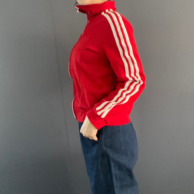 Adidas track jacket red