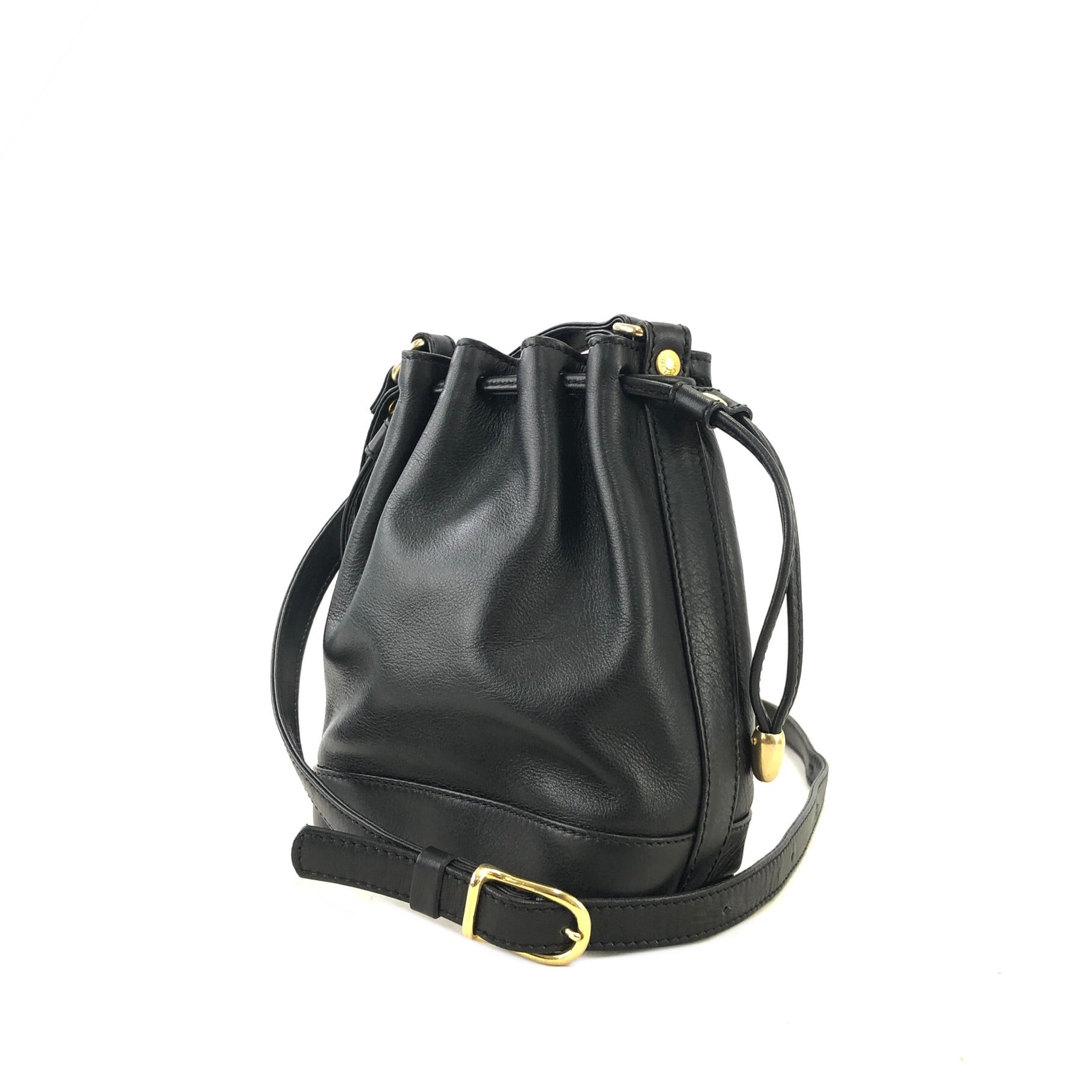 CELINE セリーヌ レザー 巾着 ミニバッグ ショルダーバッグ CELINE セリーヌ レザー 巾着 ミニバッグ ショルダーバッグ