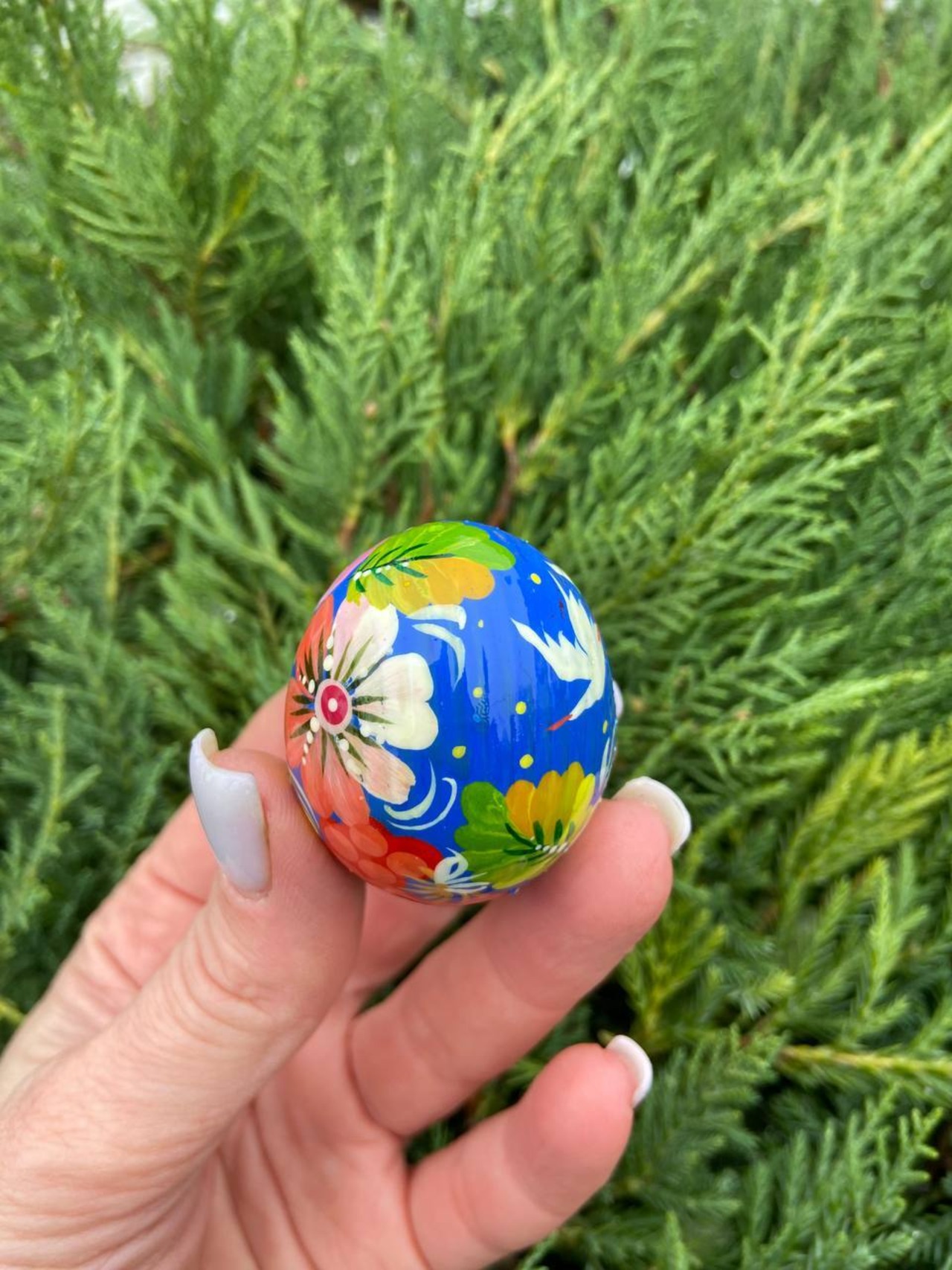 ペトリキウカ塗りのイースター・エッグ 4cm　ホメンコ作 - 5