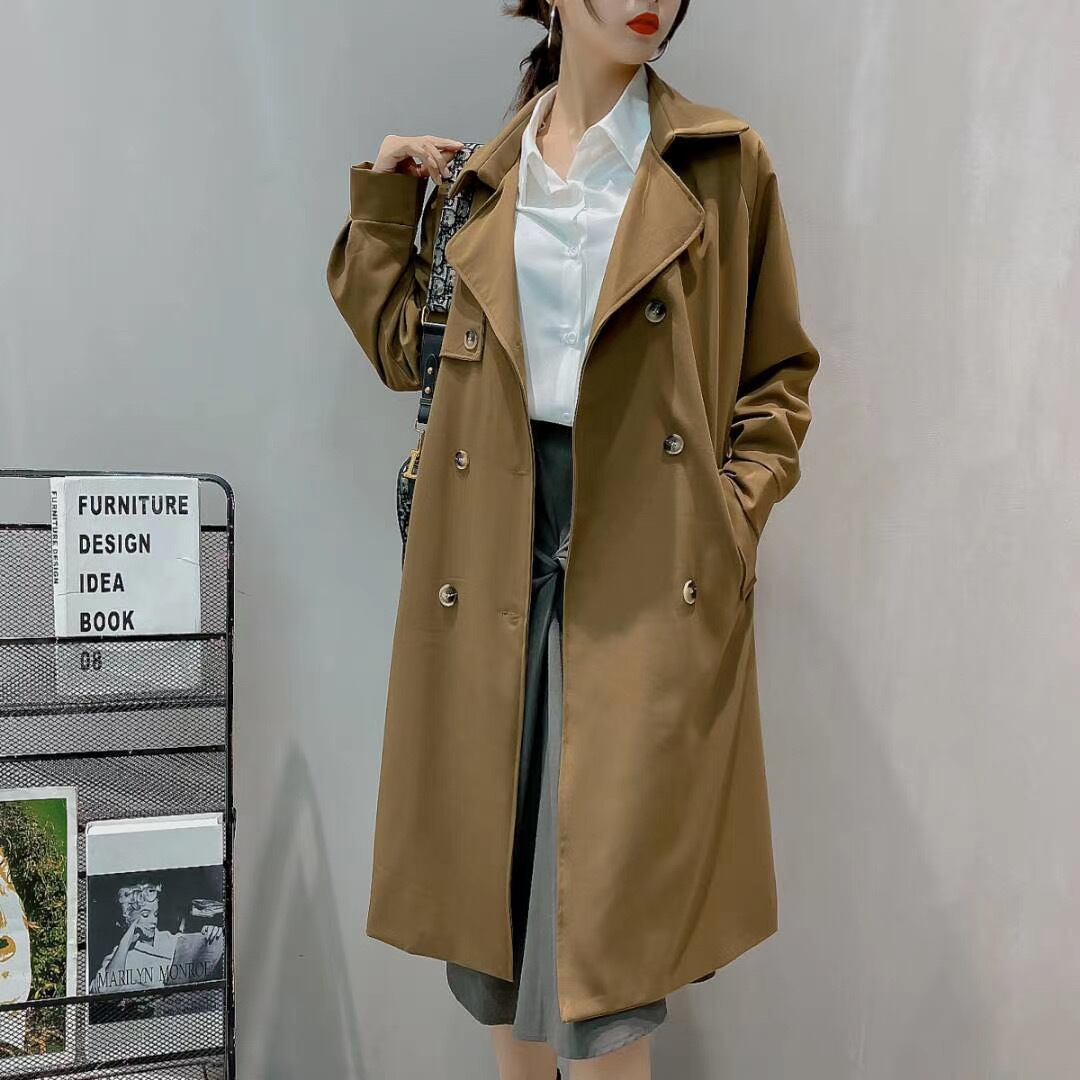 ウエストリボンロングコート