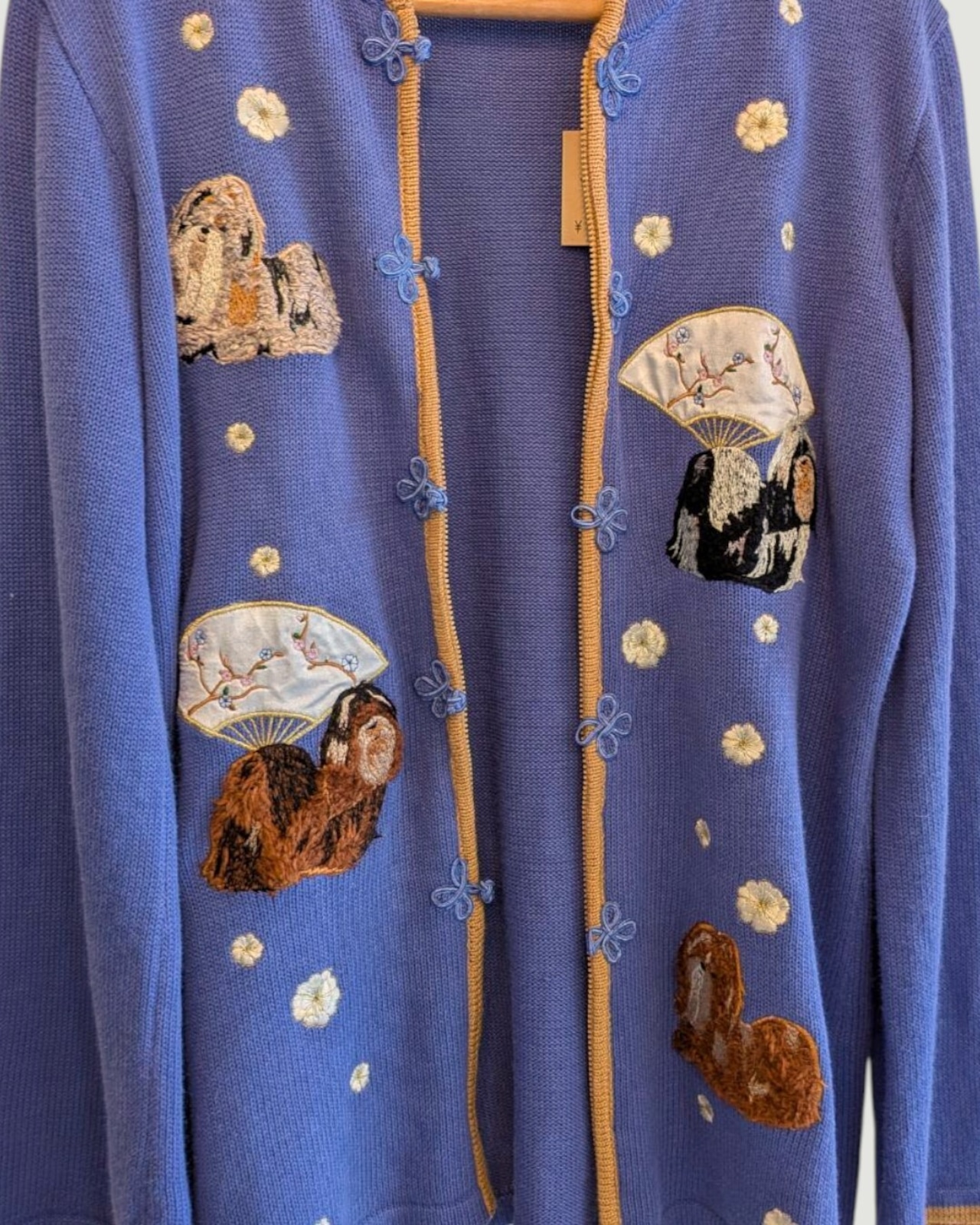 【古着】チャイナ風　シーズーのカーディガン - 8