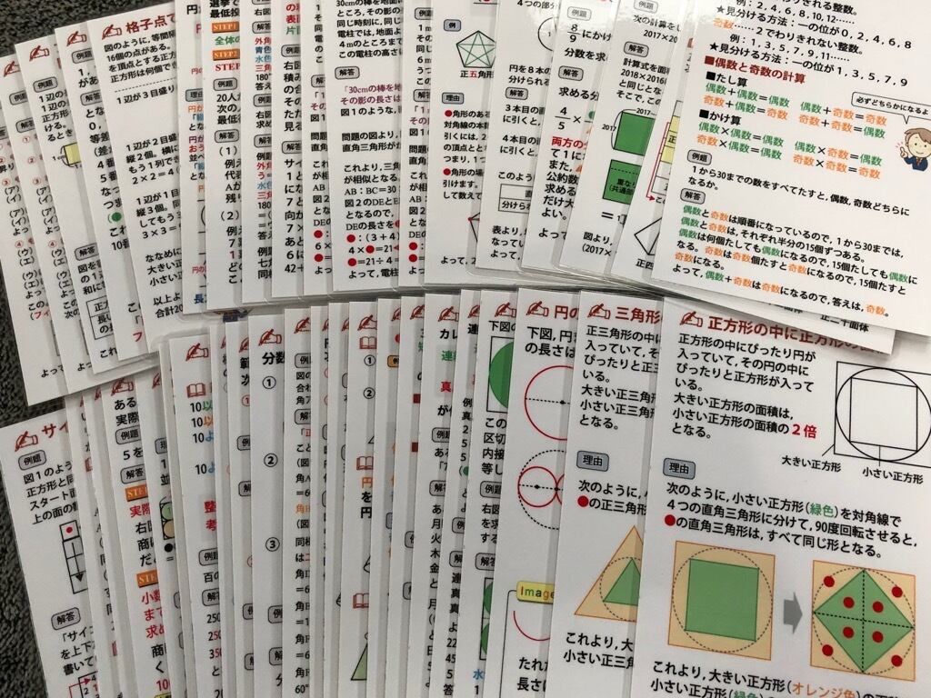 ラミネート加工 第2弾 中学受験対策 子どもに感動をあたえる 算数まとめミニカード 自宅でできる受験対策ショップ ワカルー Wakaru ラミネート加工 第2弾 中学受験対策 子どもに感動をあたえる 算数まとめミニカード 自宅でできる受験対策ショップ ワカルー Wakaru