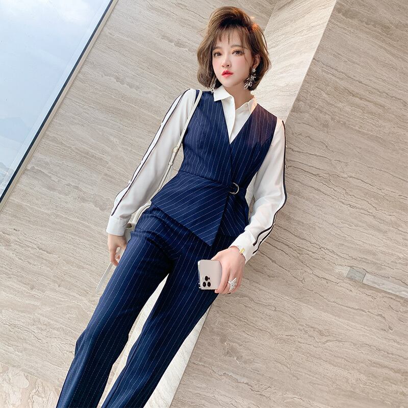 シャツ Vネックウェストパンツ スプリング 春物 MIUCO81016257179