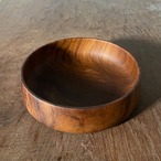 木製 お皿/チーク　
XXL(直径約22cm x 高さ約5.5cm)