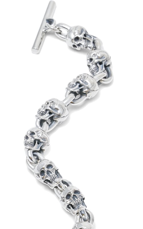 BOFP-299／マカダミアスカル・ブレスレット SilverJewelry skull