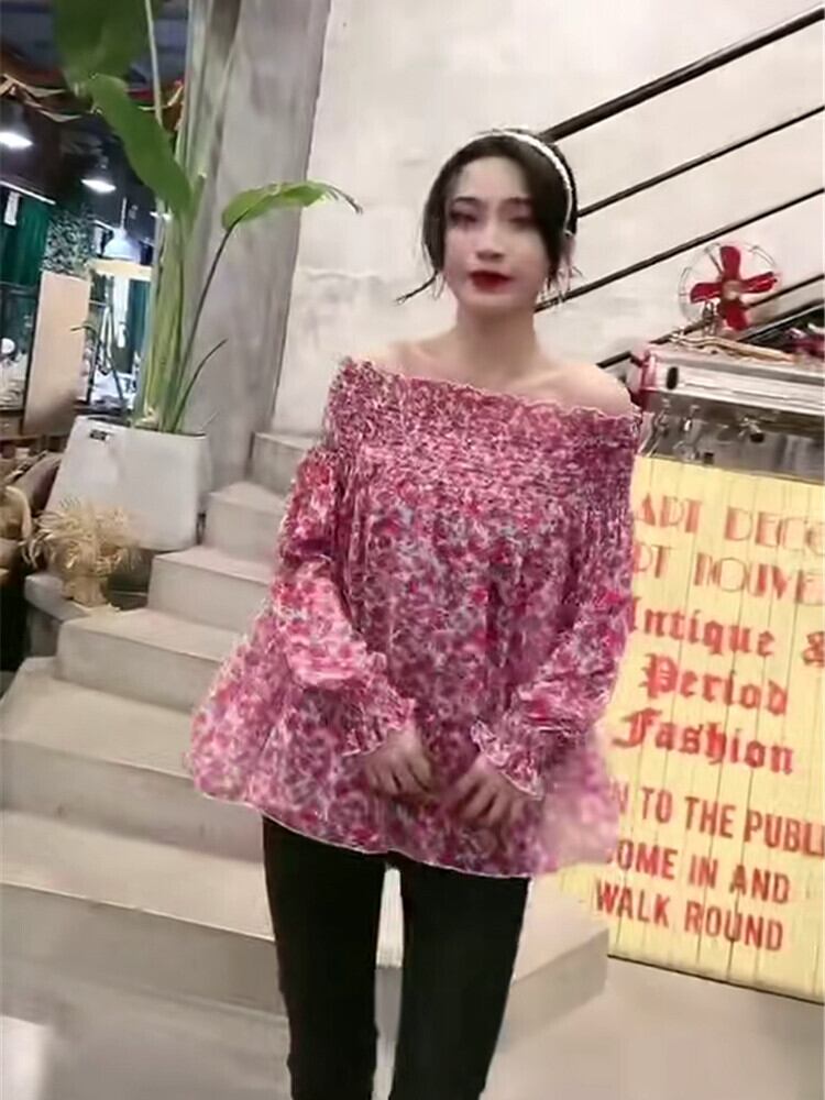 スプリングルーズTシャツ プリーツスタイル ロング 大きめサイズ 春物 ミックスインファッション98648496821