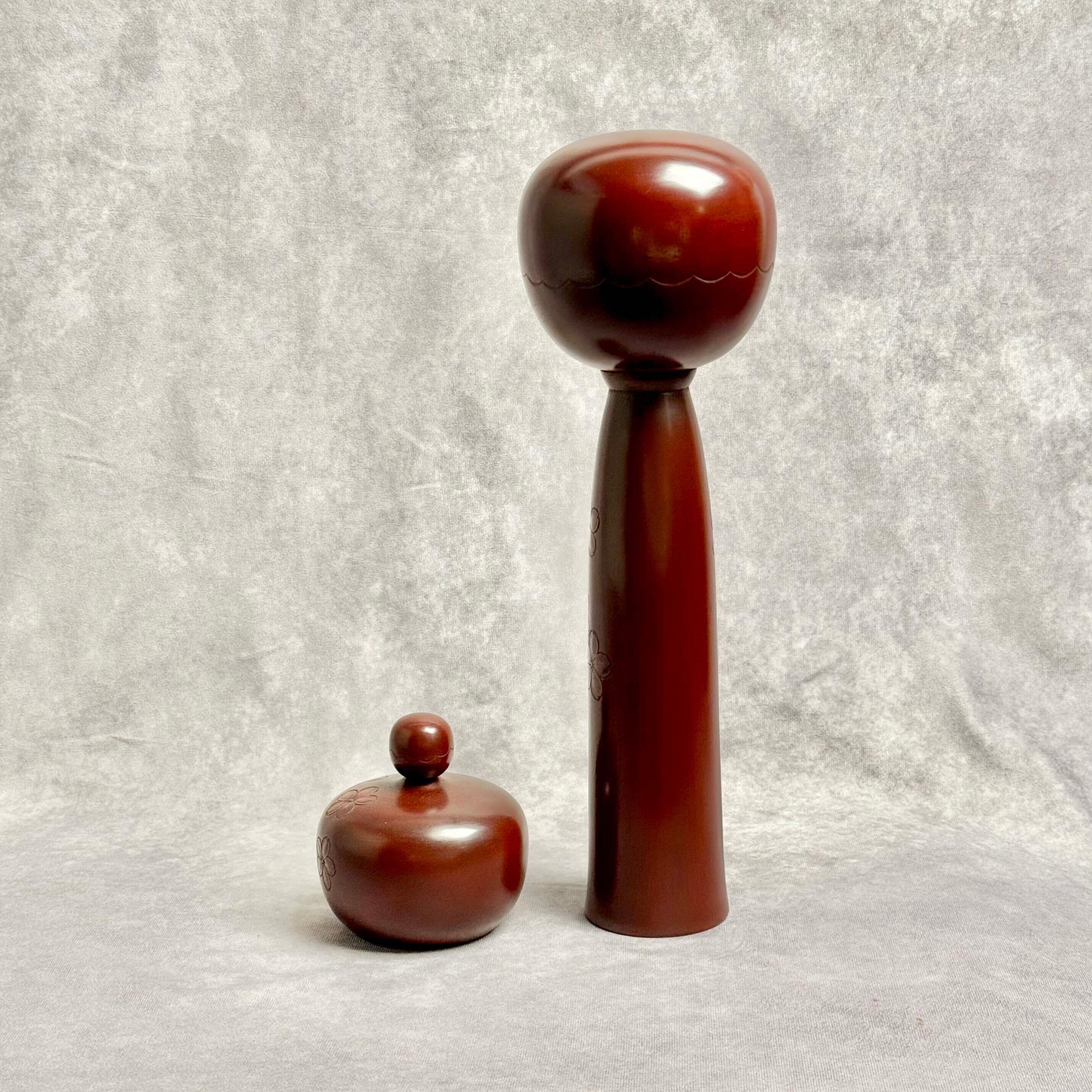 伝統工芸「鎌倉彫こけし」ペア（No.34）