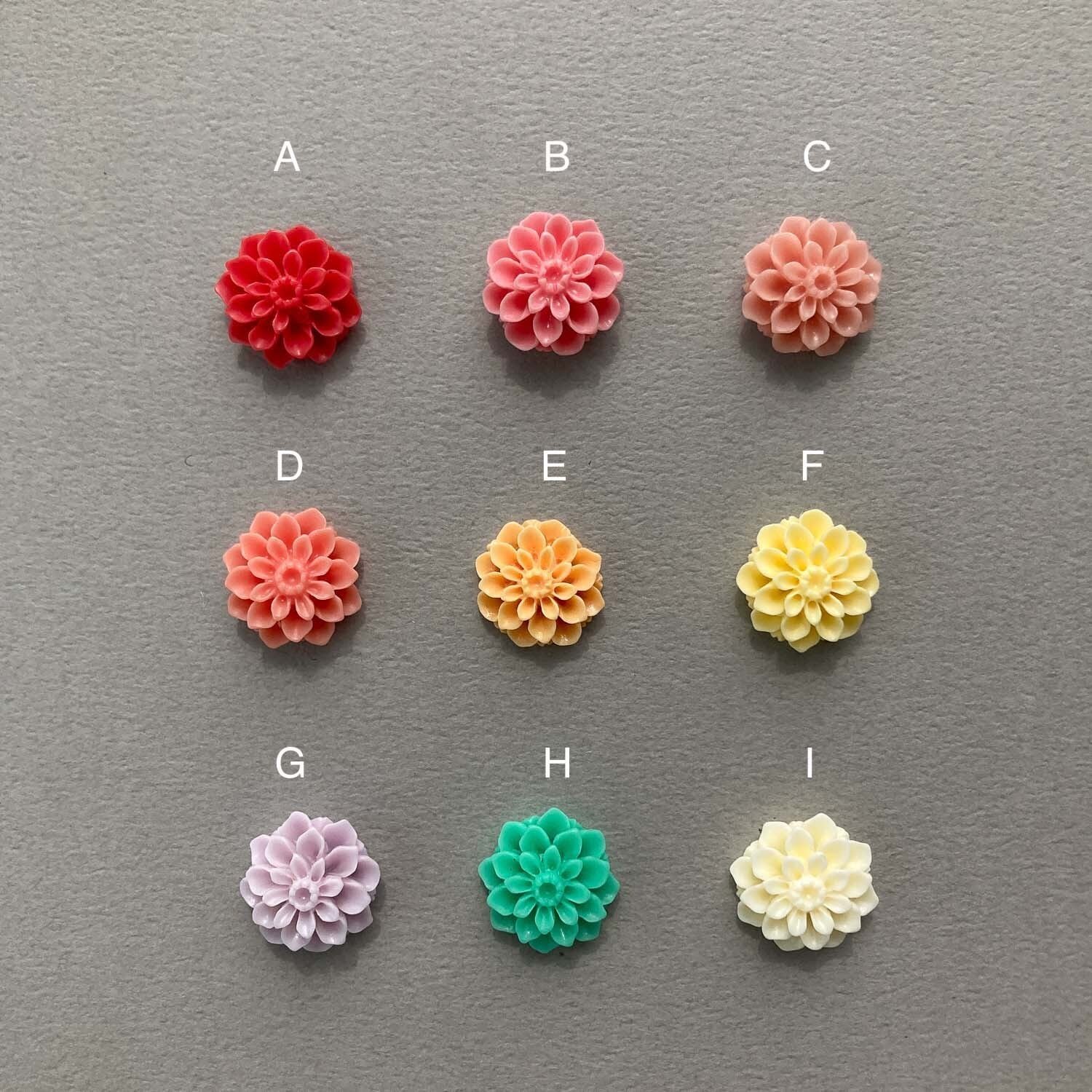 花びらたくさんのお花カボション（15mm） | Dua-アクセサリーパーツ