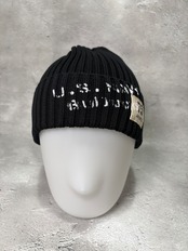 AVIREX / アヴィレックス SURPLUS STENCILPRINT COTTON KNITWATCH ニット帽 ワッチ ブラック