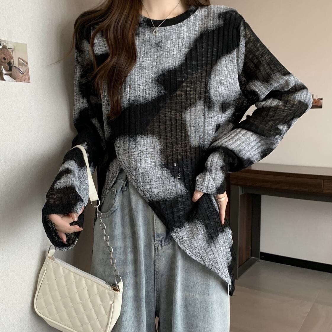 ゼブラ柄アシンメトリーシャツ (Z_013) | ANIGARA ゼブラ柄アシンメトリーシャツ (Z_013) | ANIGARA