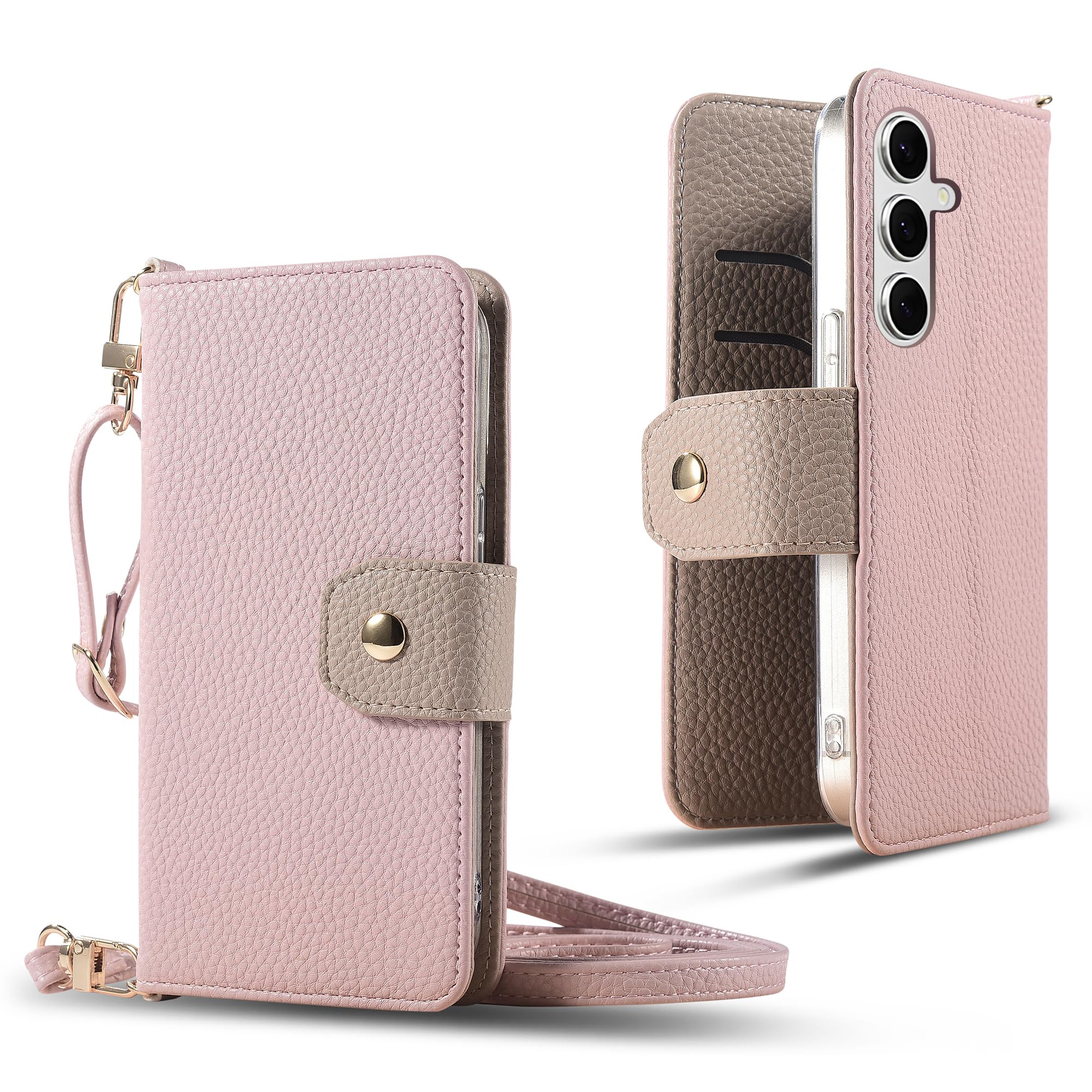 対応 Galaxy S25 ケース 手帳型 ショルダー Galaxy S25 スマホケース カード収納 バイカラー 可愛い ストラップ 肩掛け ギャラクシー S24/S25 スマホカバー Galaxy S24 ケース 手帳型 斜めがけ 横置きスタンド機能 おしゃれ 高級PUレザー 手作り 携帯ケース エレガント 全面保護 6.2インチ