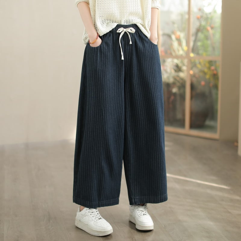 クロップド丈デニムワイドパンツ M1492