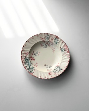 Longwy ロンウィー　/　“ETE”　レースフラワーの深皿プレート　f