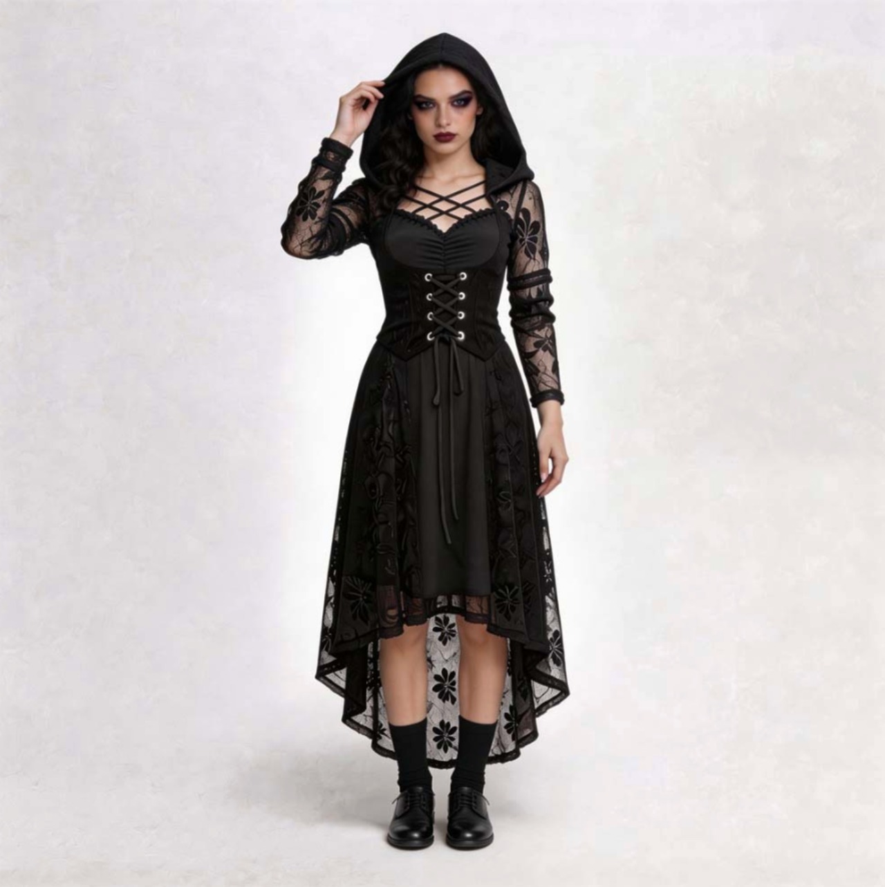 ダーク・エンチャントメント　魔女のレースフーディードレス　M26175