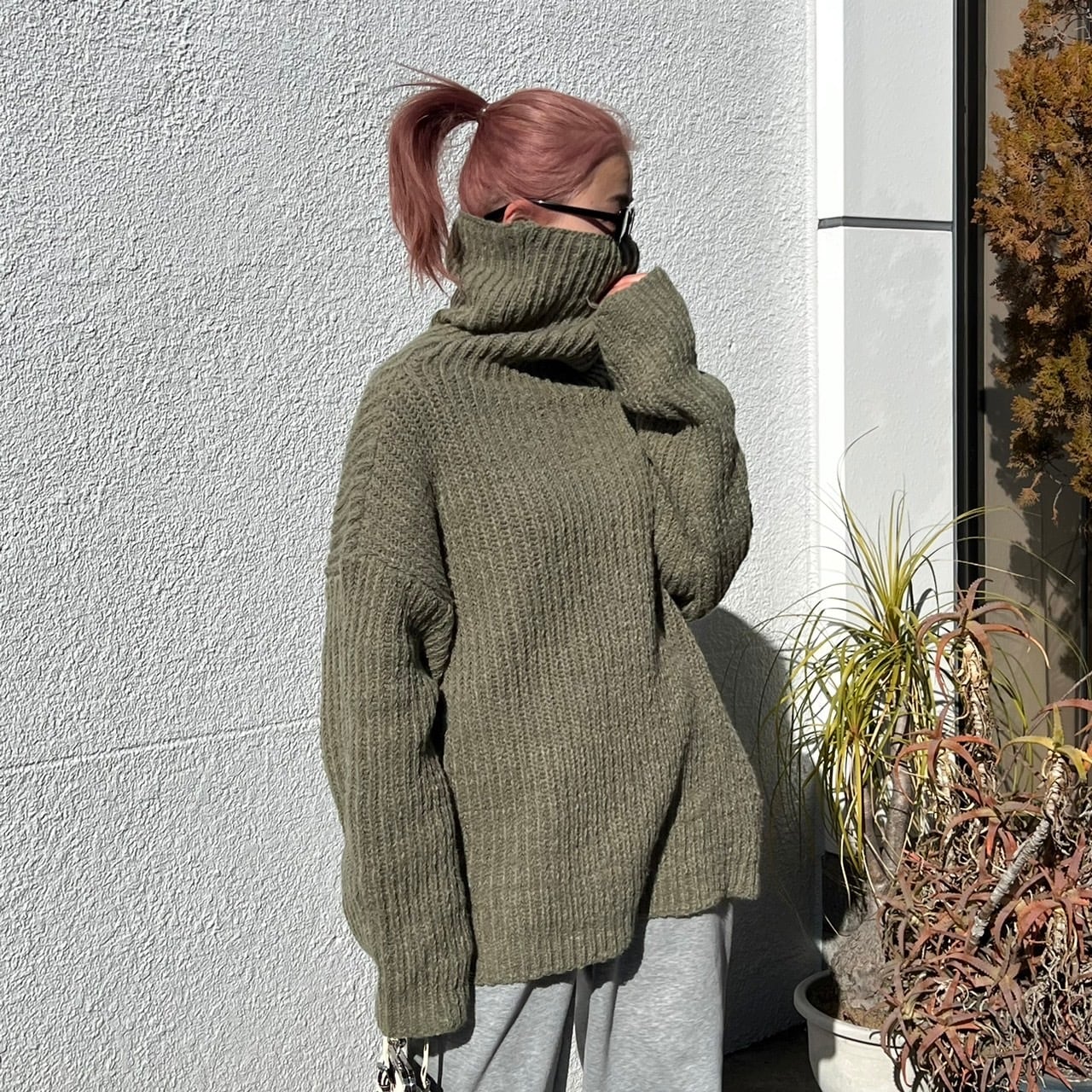 BIGニットタートルネック_LN01966