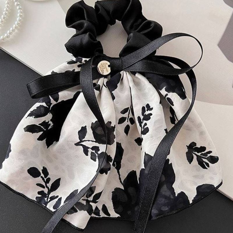 花柄ボリュームシフォンシュシュ L1151 | Little fleur リトルフルール