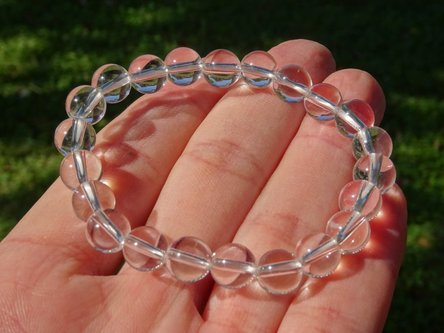 メルーの水晶ブレスレット(High Quality,8mm×22) ~Pureness,ひかりの珠~ No.7