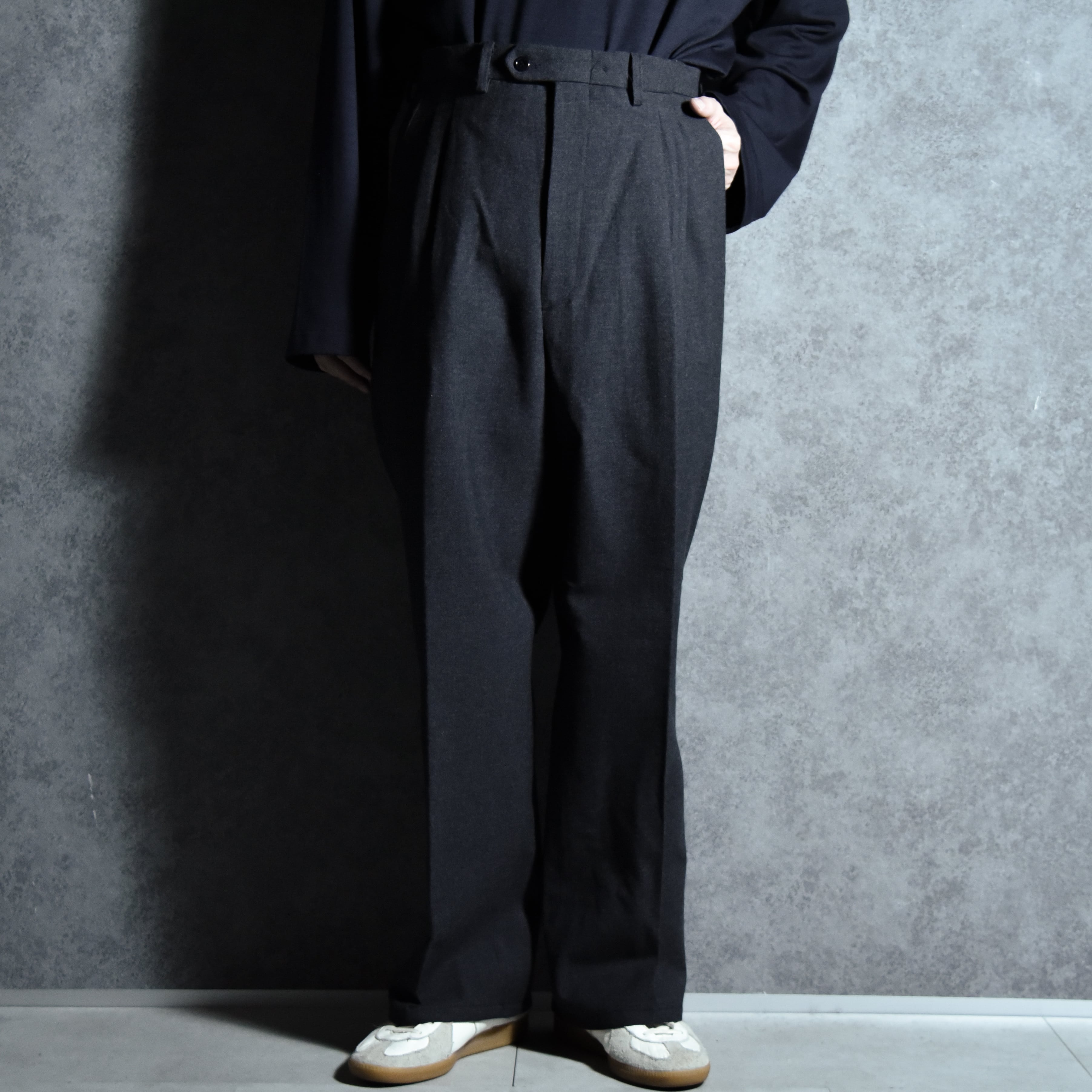 DEAD STOCK】Italian Navy Two-tuck Wool Trousers イタリア軍