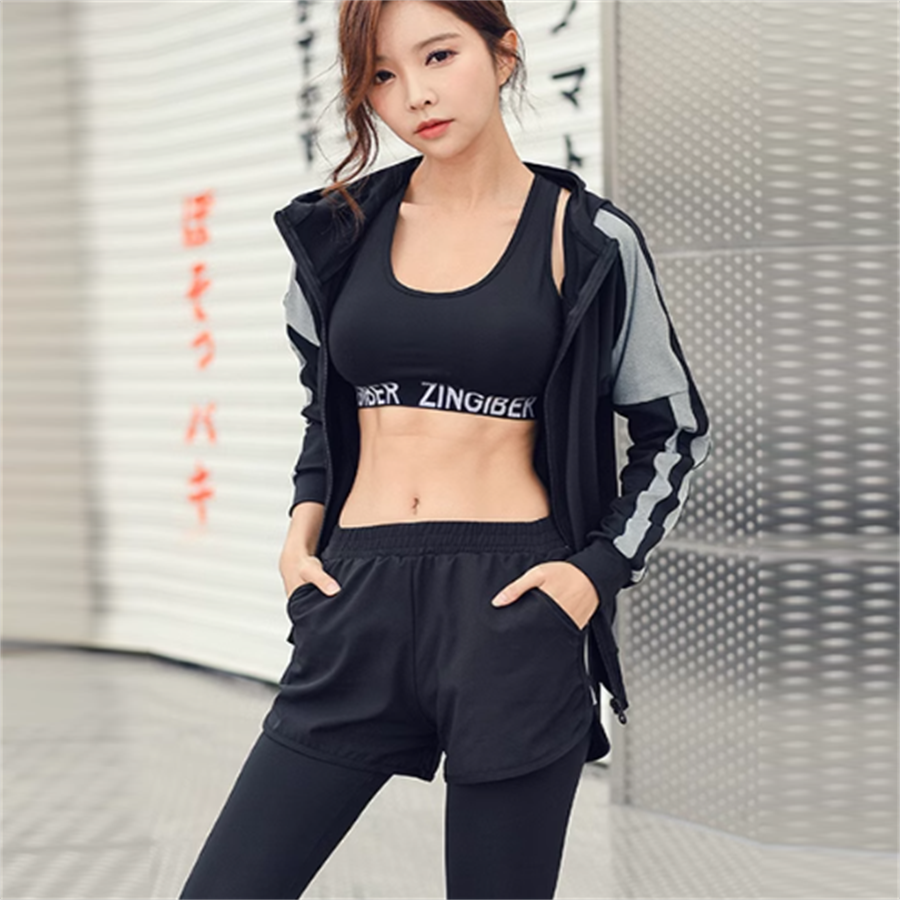 ヨガウェアセット ネイビー・グレー SUKALA ヨガウェア セット L