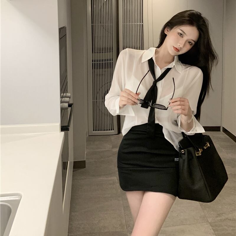 レディースサマースタイルルーズシャツ カジュアル ロング 夏物 ドラファッションホール44574727753