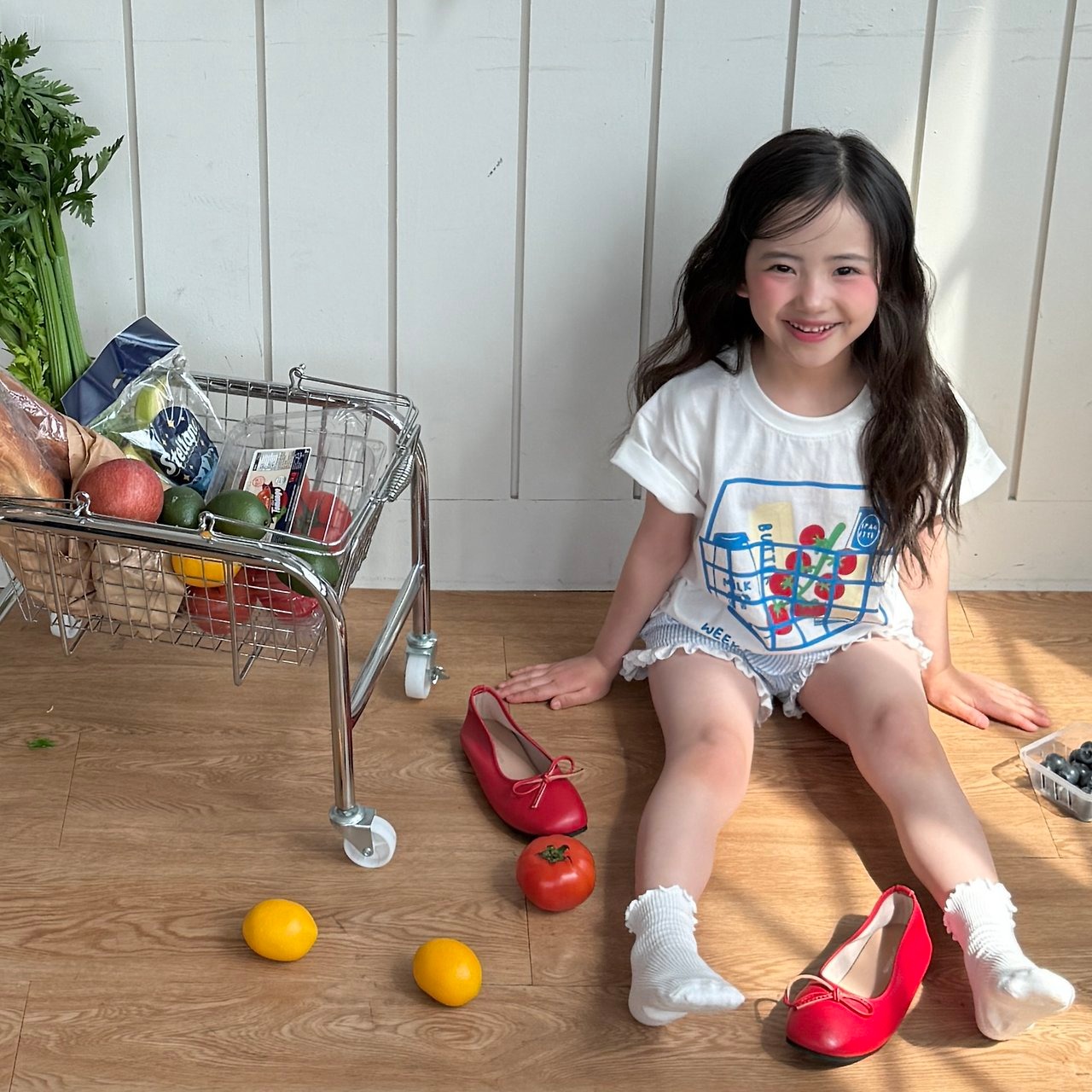 [ninibello] Basket Tee +fee2 / [니니벨로] 바스켓티
