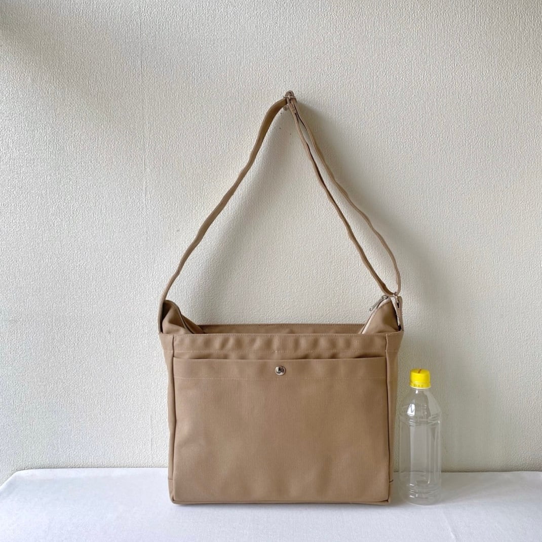 全5色】「箱型ショルダーバッグ」Lサイズ／倉敷帆布 8号帆布【受注制作