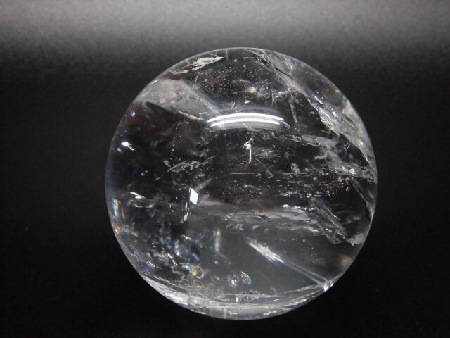 【送料無料】【高品質】80mm ブラジル産天然レインボー水晶玉 no.4