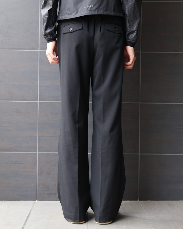 No-tuck wide straight slacks