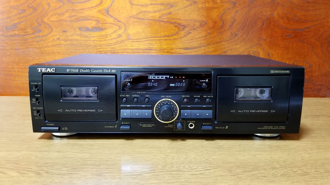 オートリバース ダブルカセットテープデッキ TEAC W-790R 完動品・動作 